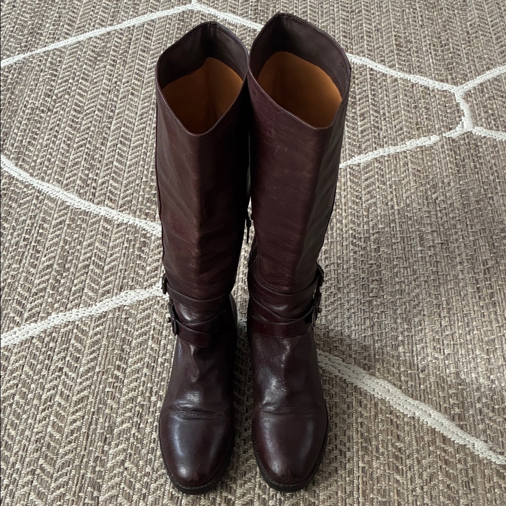 Via Spiga Equestrian Brown Leather Riding Boots Sz 11M